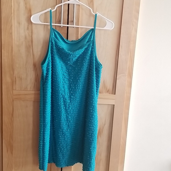Fun Turquoise Swim Suit Cover Up - Picture 1 of 3